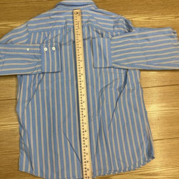 Abercrombie Dress Shirt Youth Boys Size L Striped Long Sleeve Casual Button Up - Picture 12 of 14